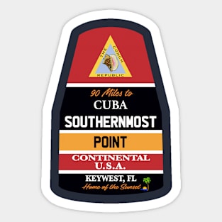 Key West Buoy Design Sticker